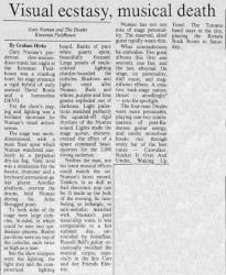 Gary Numan Edmonton Journal Newspaper 1980